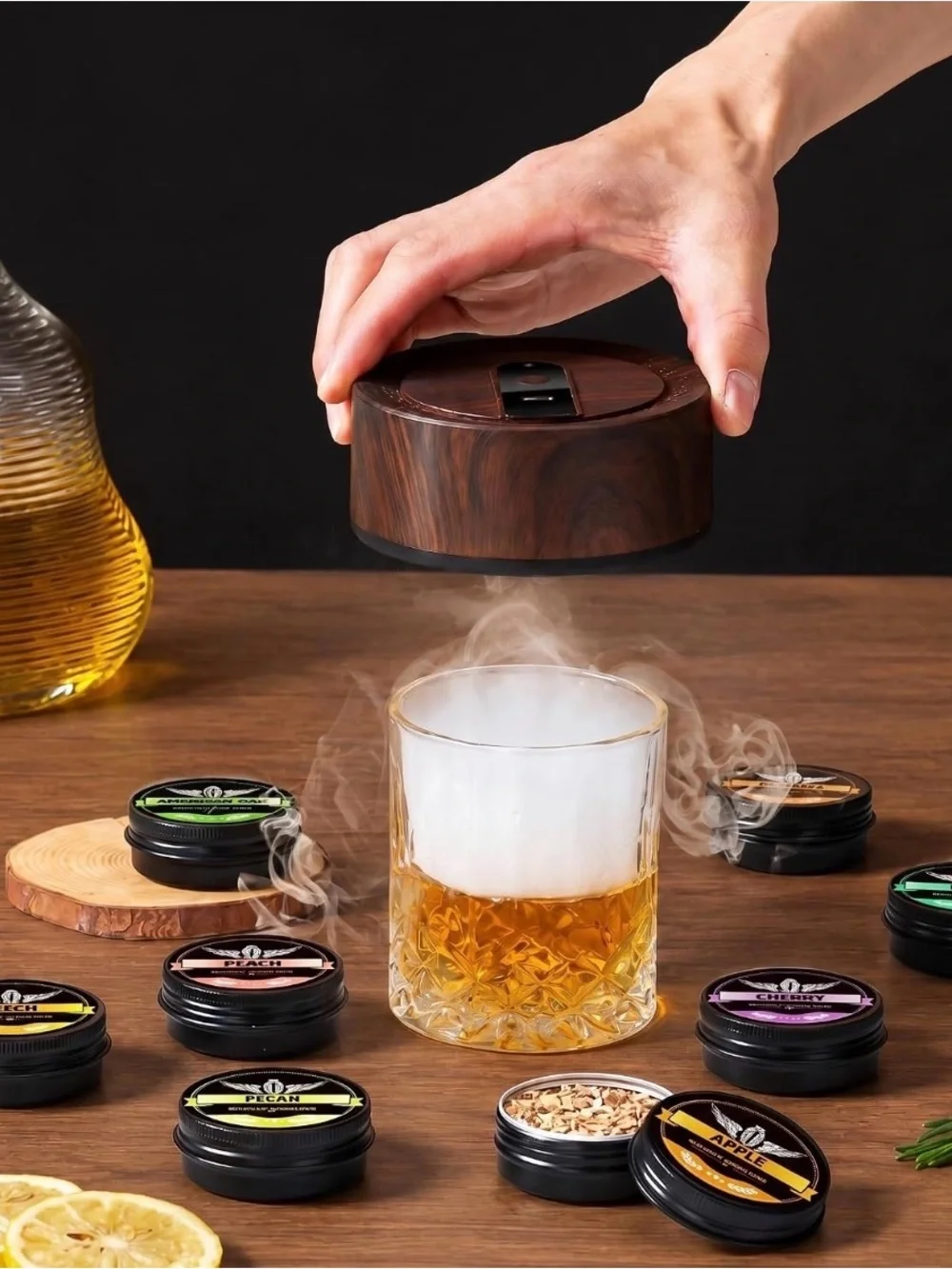 WHISKEY SMOKER KIT - Elegant Brown Whiskey Smoking Kit